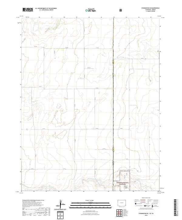 Stonington SE, CO-KS — USGS 7.5-minute topo (2022)