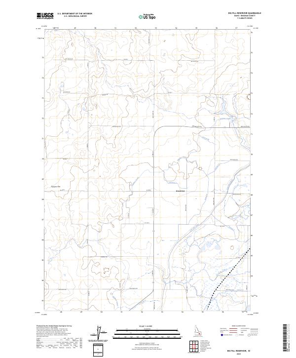 Big Fill Reservoir, ID — USGS 7.5-minute topo (2023)