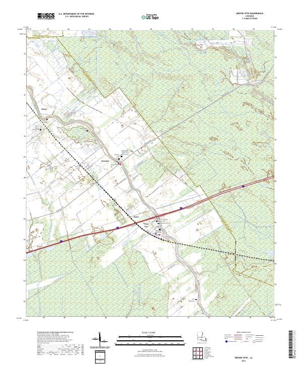 Grosse Tete, LA — USGS 7.5-minute topo (2024)