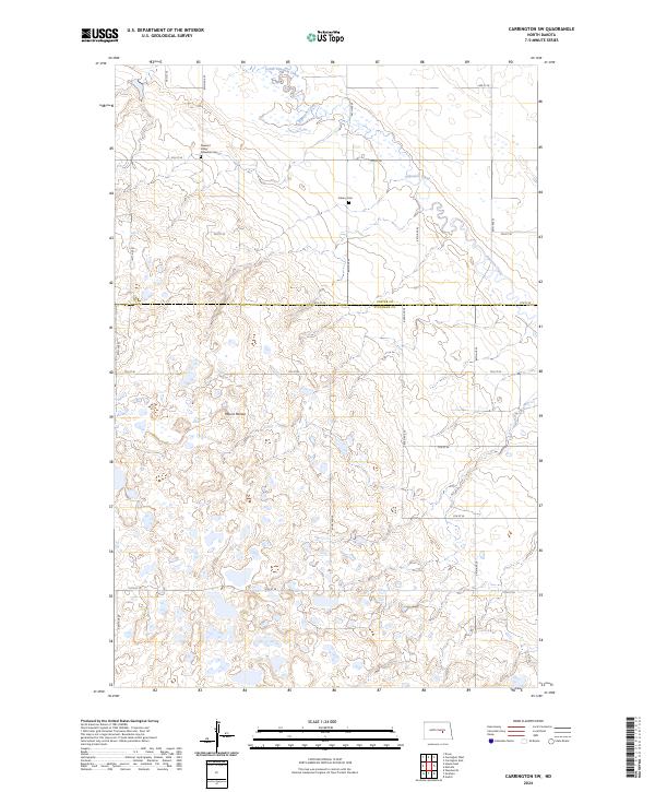 Carrington SW, ND — USGS 7.5-minute topo (2024)