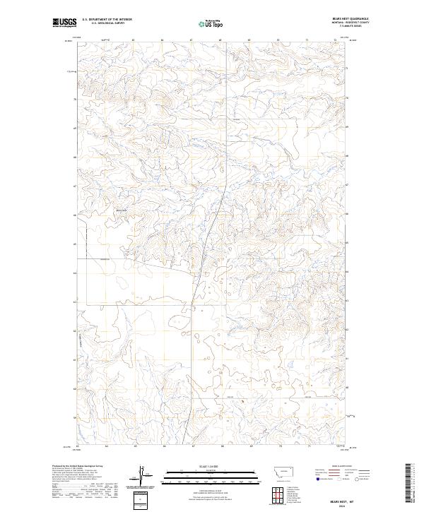 Bears Nest, MT — USGS 7.5-minute topo (2024)