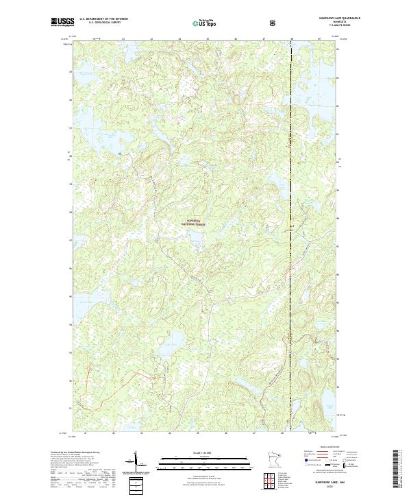 Kawishiwi Lake, MN — USGS 7.5-minute topo (2022)