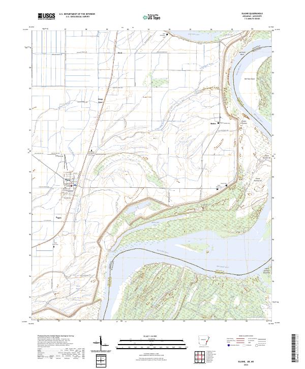Elaine, AR-MS — USGS 7.5-minute topo (2024)