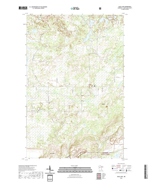 Isaac Lake, MN — USGS 7.5-minute topo (2022)