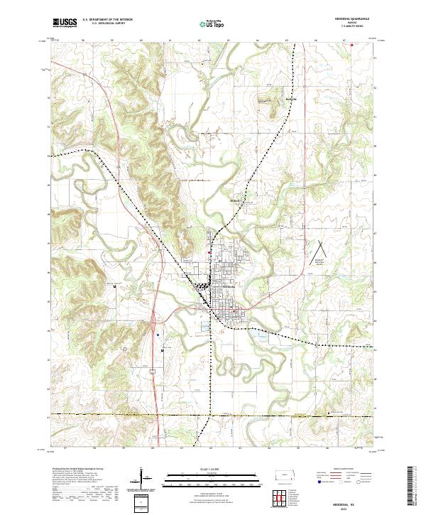 Neodesha, KS — USGS 7.5-minute topo (2022)