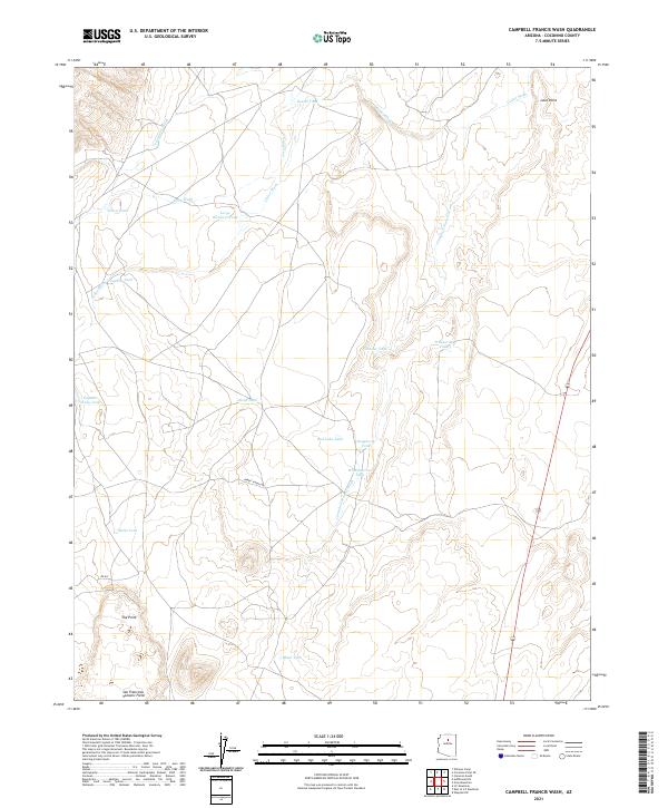 Campbell Francis Wash, AZ — USGS 7.5-minute topo (2021)