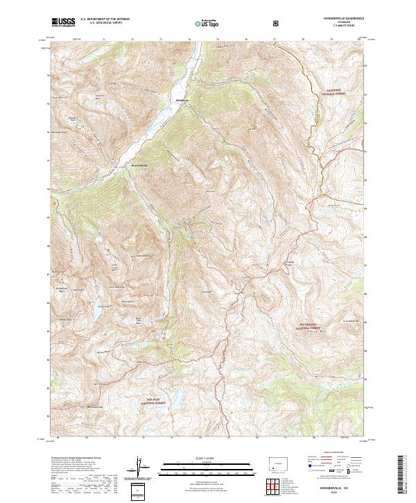 Howardsville, CO — USGS 7.5-minute topo (2022)