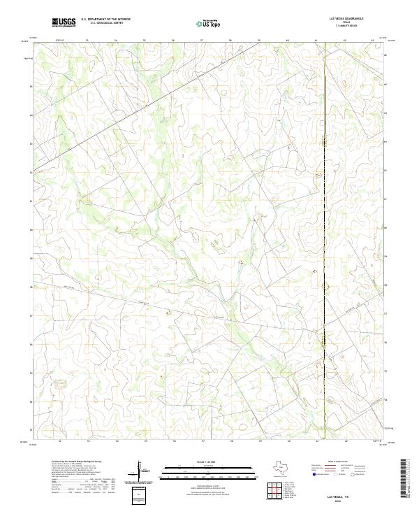 Las Vegas, TX — USGS 7.5-minute topo (2022)