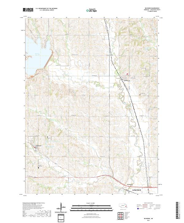 Raymond, NE — USGS 7.5-minute topo (2021)