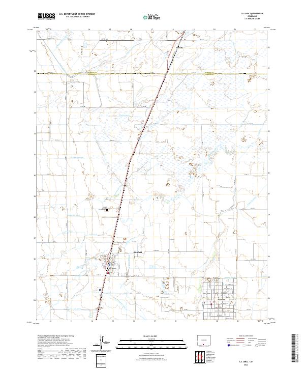 La Jara, CO — USGS 7.5-minute topo (2022)