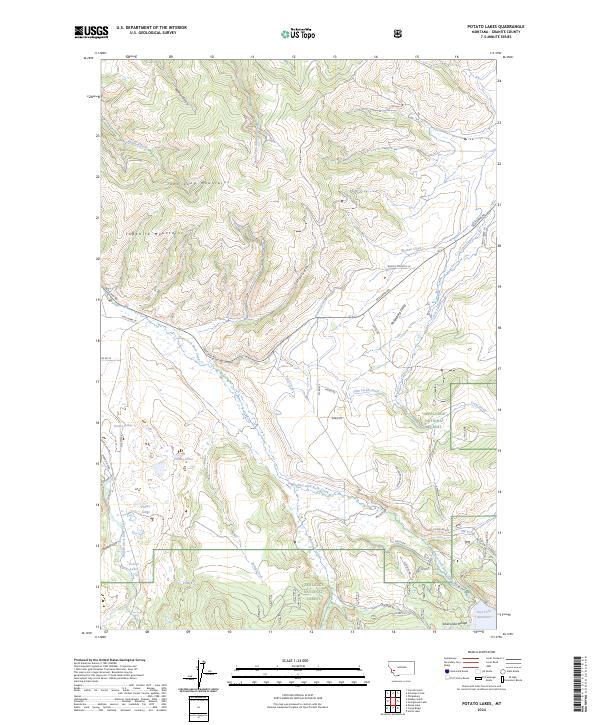 Potato Lakes, MT — USGS 7.5-minute topo (2024)
