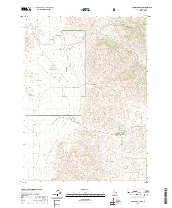 Sheep Creek Spring, ID — USGS 7.5-minute topo (2023)