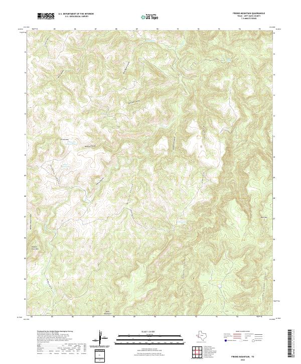 Friend Mountain, TX — USGS 7.5-minute topo (2022)