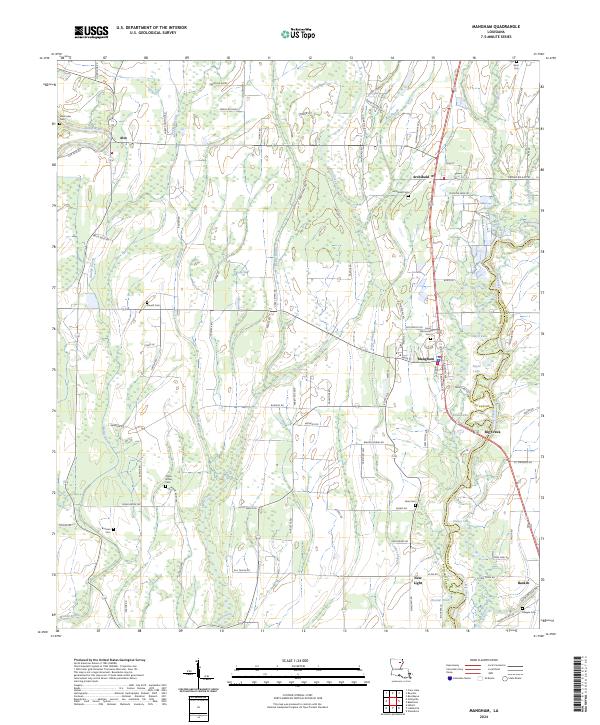 Mangham, LA — USGS 7.5-minute topo (2024)