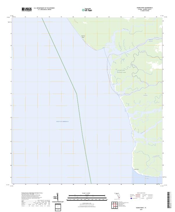 Shark Point, FL — USGS 7.5-minute topo (2025)