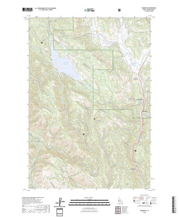 Tamarack, ID — USGS 7.5-minute topo (2024)