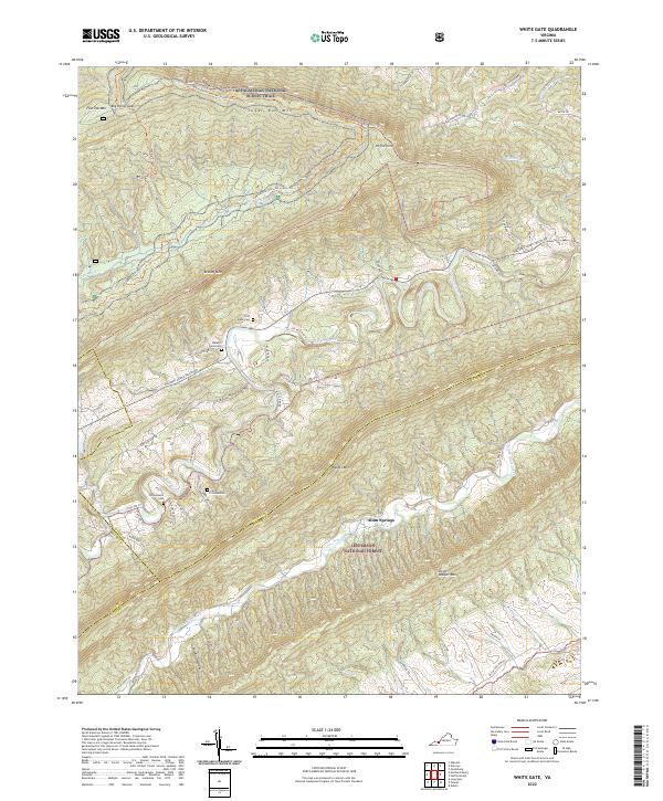 White Gate, VA — USGS 7.5-minute topo (2022)