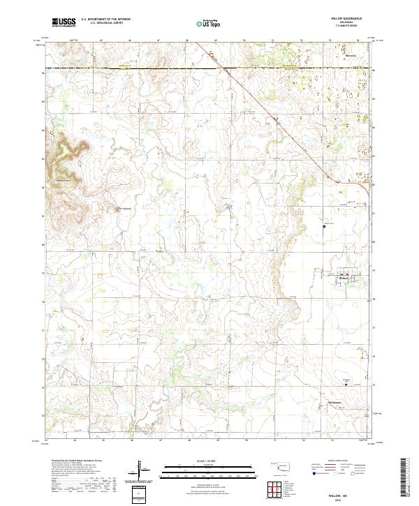 Willow, OK — USGS 7.5-minute topo (2022)