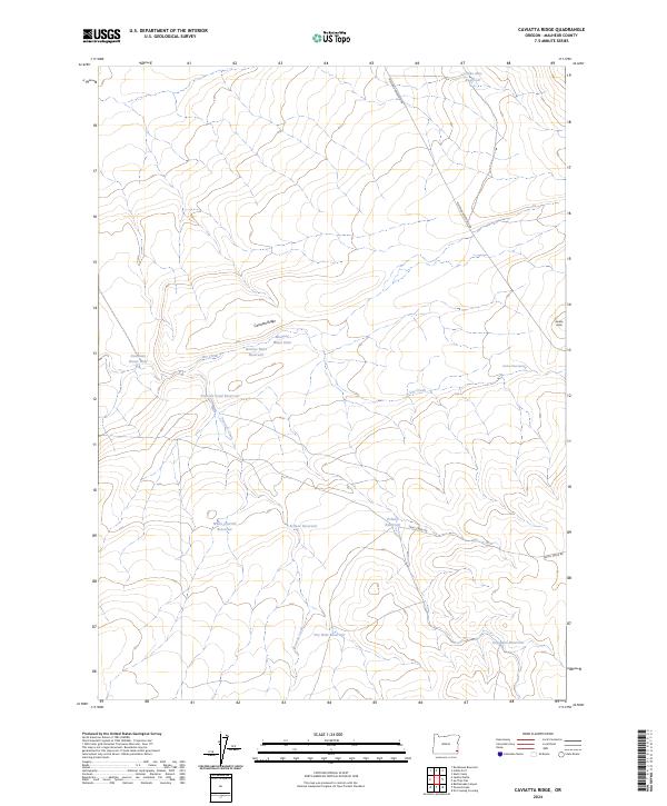 Caviatta Ridge, OR — USGS 7.5-minute topo (2024)