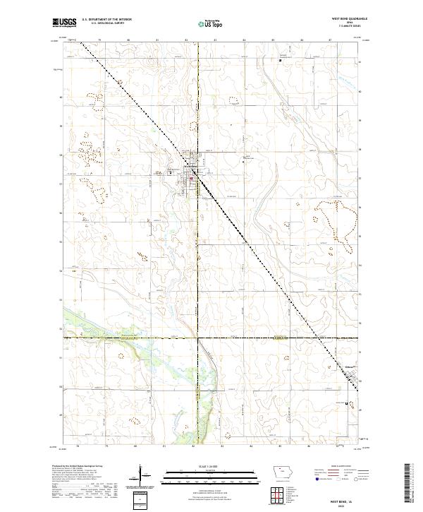 West Bend, IA — USGS 7.5-minute topo (2022)