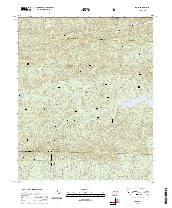 Paron SW, AR — USGS 7.5-minute topo (2024)