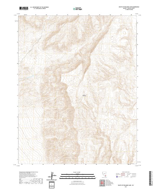 South of Delamar Lake, NV — USGS 7.5-minute topo (2021)