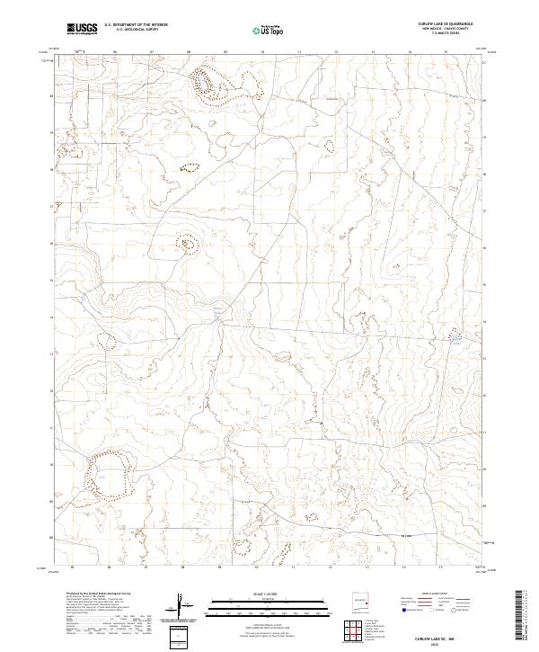 Curlew Lake SE, NM — USGS 7.5-minute topo (2023)