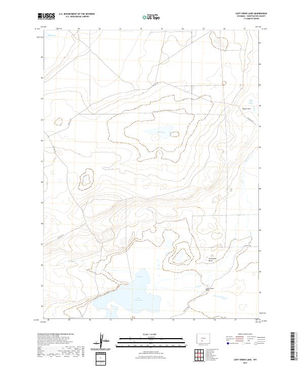Lost Creek Lake, WY — USGS 7.5-minute topo (2021)