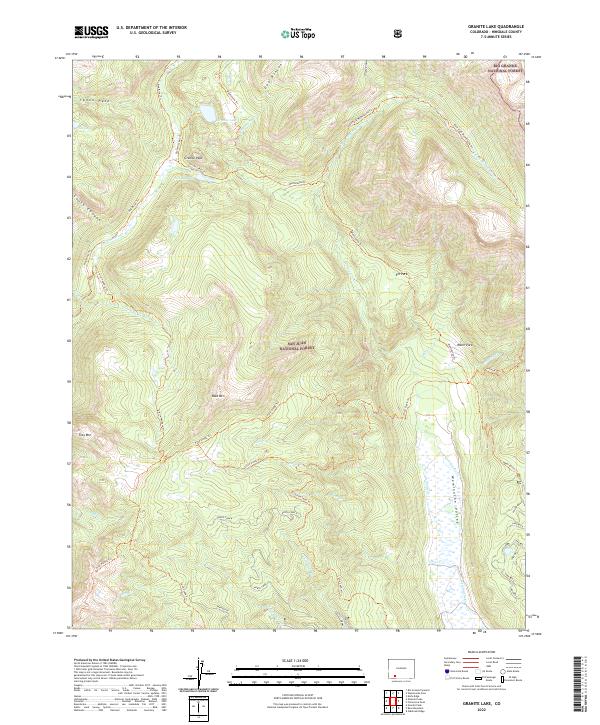 Granite Lake, CO — USGS 7.5-minute topo (2022)