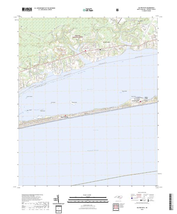 Salter Path, NC — USGS 7.5-minute topo (2022)