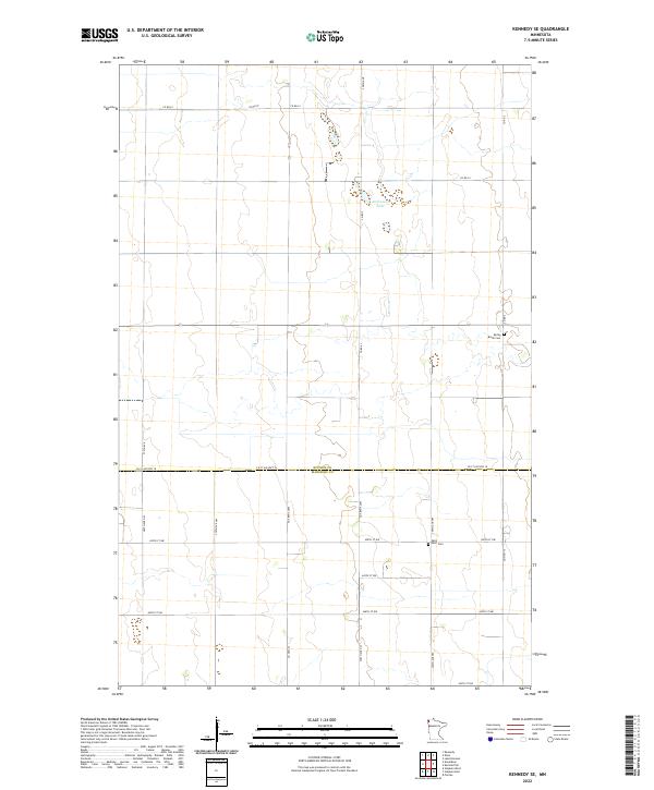 Kennedy SE, MN — USGS 7.5-minute topo (2022)
