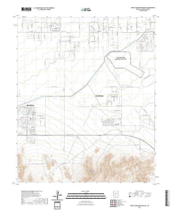 White Tank Mountains NE, AZ — USGS 7.5-minute topo (2021)