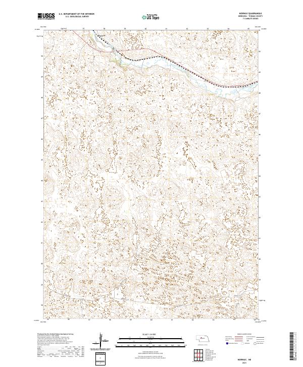Norway, NE — USGS 7.5-minute topo (2021)