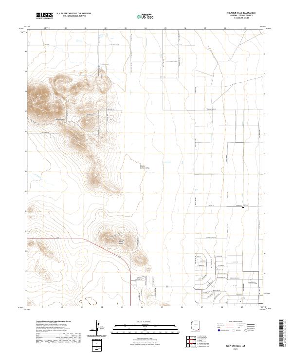 Sulphur Hills, AZ — USGS 7.5-minute topo (2021)