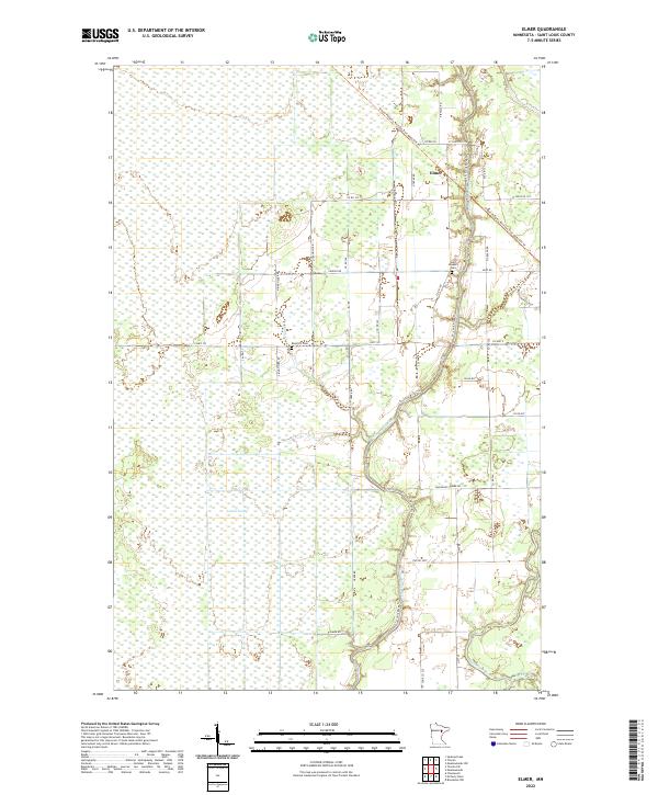 Elmer, MN — USGS 7.5-minute topo (2022)