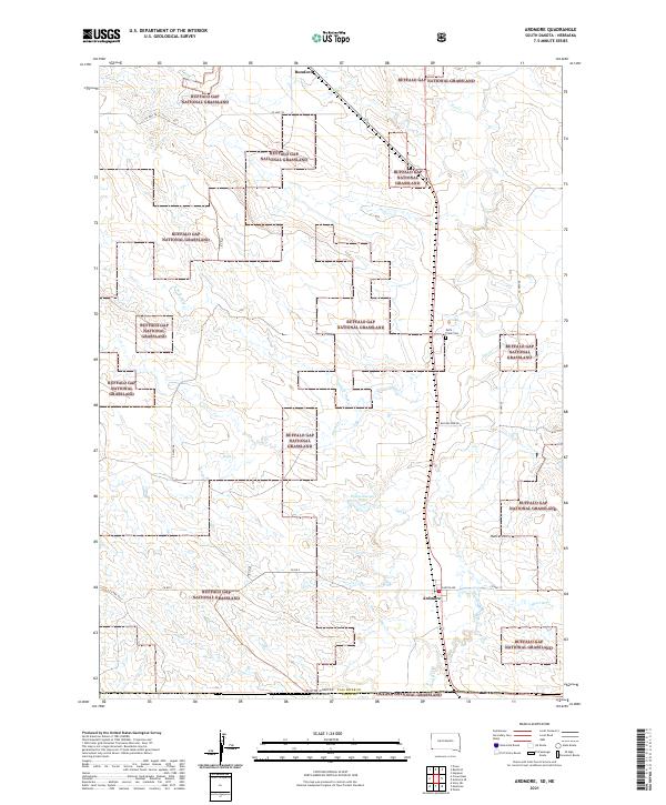 Ardmore, SD-NE — USGS 7.5-minute topo (2021)