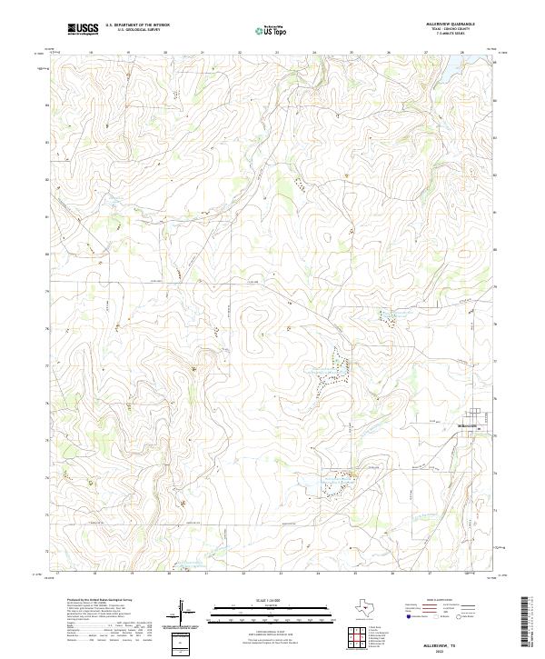Millersview, TX — USGS 7.5-minute topo (2022)
