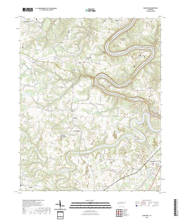 Campaign, TN — USGS 7.5-minute topo (2022)