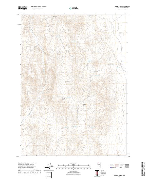 Ninemile Summit, NV — USGS 7.5-minute topo (2021)