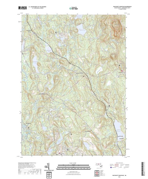 Wachusett Mountain, MA — USGS 7.5-minute topo (2024)