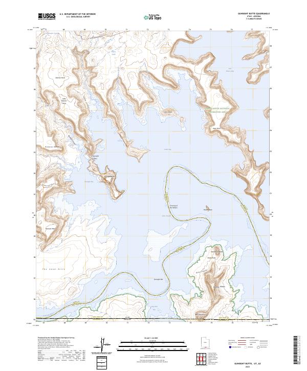Gunsight Butte, UT-AZ — USGS 7.5-minute topo (2023)