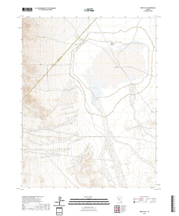 Kibby Flat, NV — USGS 7.5-minute topo (2021)