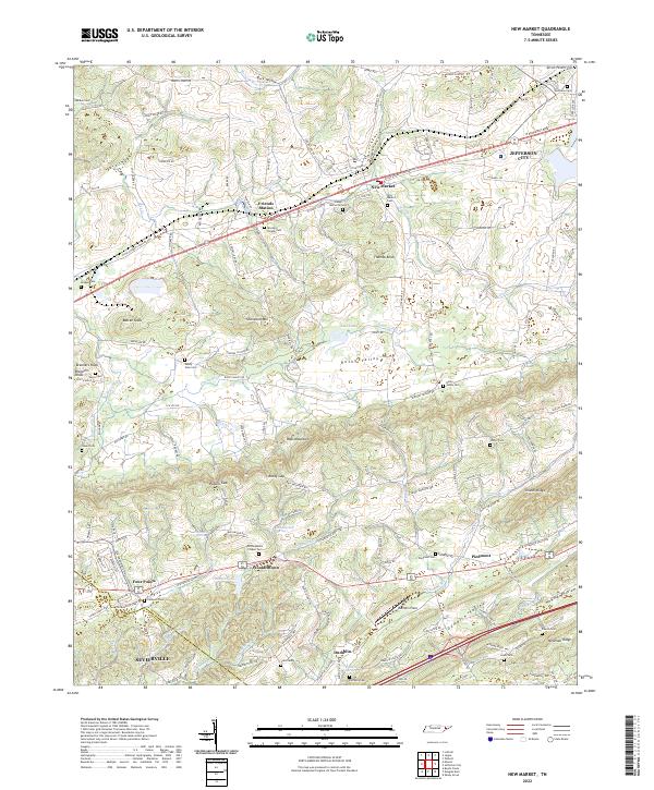 New Market, TN — USGS 7.5-minute topo (2022)