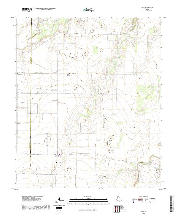 Eola, TX — USGS 7.5-minute topo (2022)