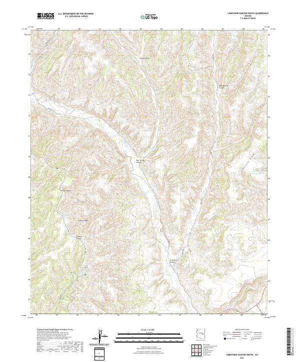 Limestone Canyon South, AZ — USGS 7.5-minute topo (2021)