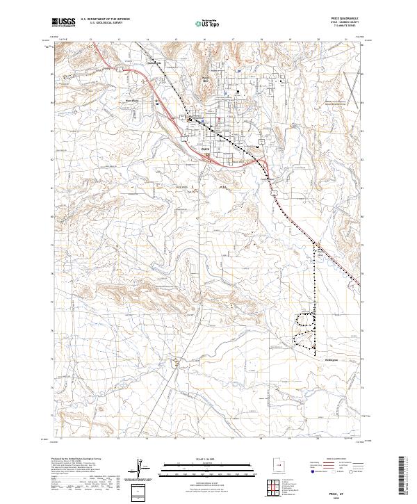 Price, UT — USGS 7.5-minute topo (2023)