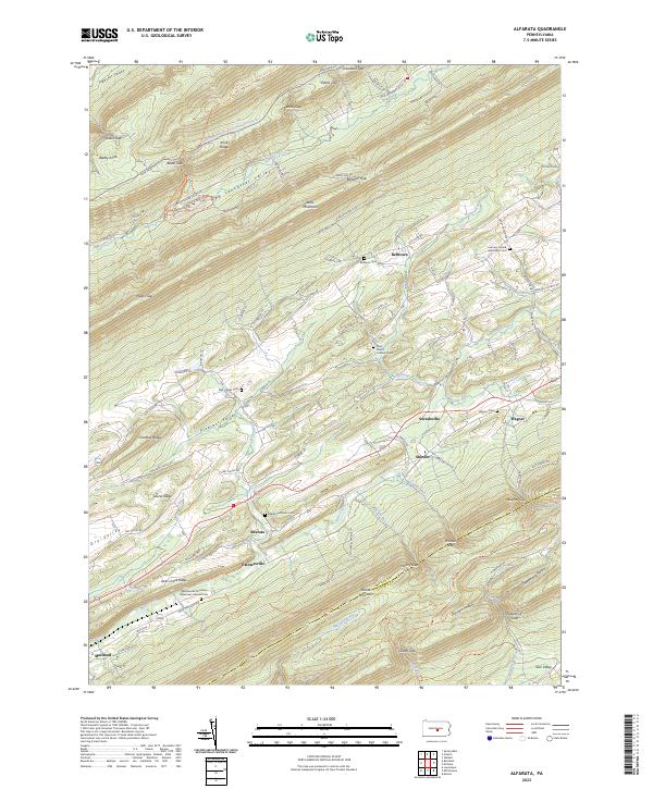 Alfarata, PA — USGS 7.5-minute topo (2023)