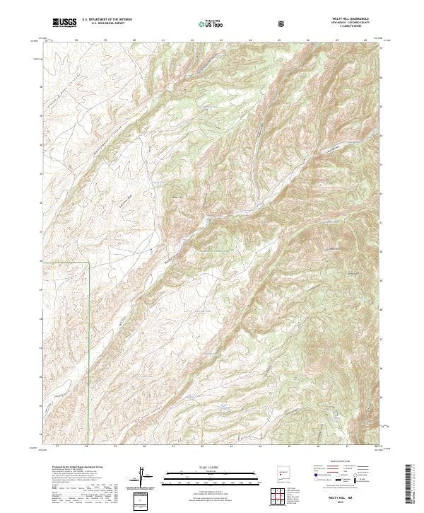 Welty Hill, NM — USGS 7.5-minute topo (2023)