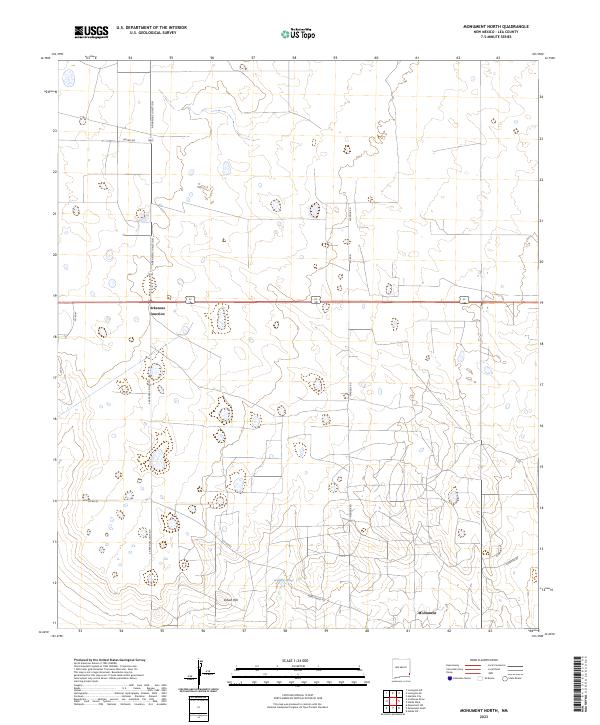 Monument North, NM — USGS 7.5-minute topo (2023)
