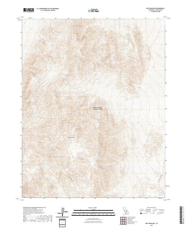 Dry Mountain, CA — USGS 7.5-minute topo (2021)
